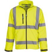 Toptex Soft Shell Jack Hi-vis Yoko Geel Mt. M