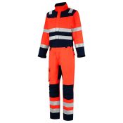 Tricorp Overall High Vis Bicolor 753009 Fluor Red-Ink