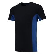 Tricorp T-shirt - Bicolor Met Borstzak Navy/Royalblue