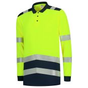 Tricorp Poloshirt High Vis Bicolor Lange Mouw 203008 Fluor Yellow-Ink