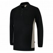Tricorp Polosweater Bicolor Borstzak 302001 Black/Grey