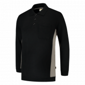Tricorp Polosweater Bicolor Borstzak 302001 Black/Grey