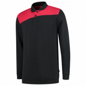 Tricorp Polosweater Bicolor Naden 302004 Black Red Maat L