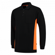 Tricorp Polosweater Met Borstzak 302001 Black/Orange
