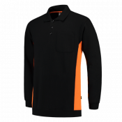 Tricorp Polosweater Met Borstzak 302001 Black/Orange