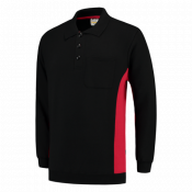 Tricorp Polosweater Met Borstzak 302001 Black/Red