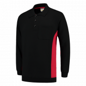 Tricorp Polosweater Met Borstzak 302001 Black/Red