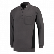 Tricorp Polosweater Met Borstzak 302001 Darkgrey/Black