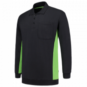 Tricorp Polosweater Met Borstzak 302001 Navy/Lime