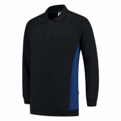 Tricorp Polosweater Met Borstzak 302001 Navy/Royalblue