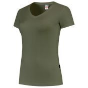 Tricorp T-shirt V Hals Fitted Dames 101008 Army