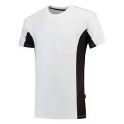 Tricorp T-shirt -Bi-color Borstzak WHITEDGREY