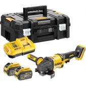 DeWALT Haakse slijper DCG418X2-QW 54V XR FLEXVOL 125mm - 2x 9.0AH accu en lader