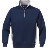 Fristads Acode Sweatshirt Met Korte Rit Ssluiting 1705 Df Fristads Marineblauw/grijs L / 100209-586-l Marineblauw/grijs L