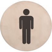 Oxloc Pictogram herentoilet oxloc RVS ROND 76 MM.