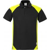 Fristads Poloshirt 7047 Phv Zwart/hi-vis Geel Xs ZWART/HI-VIS GEEL XS