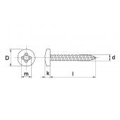 Kelfort Plaatschroef Cilinderkop Philips, DIN 7981C RVS A2 4.2X22