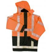 SafeWorker Humber Parka En471 Rws Fr/as P Ol/car Fluor Oranje/marine, 2xl FLUOR ORANJE/MARINE, 2XL