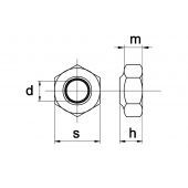 Zelfborgendemoer Nyloc - Din5985 Ev M12X1.50