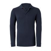 Havep Poloshirt Lange Mouw Marineblauw mt L