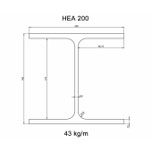 Balkstaal hea lengte is +/- 6.10 meter HEA200