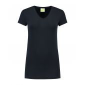 Lemon & Soda T-shirt V-neck cot/elast SS for her 296C Dark Navy mt S