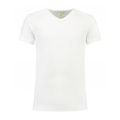 Lemon & Soda T-shirt V-neck cot/elast SS for him White mt XL