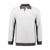 Lemon & Soda Lem4700 L&s Sweater Polo Workw Ear White/pg M Unisex White/PG M UNISEX