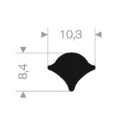 PEESPROFIEL 10,3/8,4MM PVC