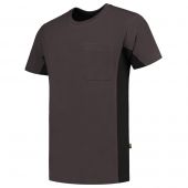 Tricorp T-shirt bicolor borstzak TT-2000 D.GREY-BLACK mt M