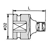 Action Slagdop Adapter DO8012-0-038 -  1/2" x 3/8"