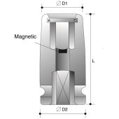 Action Slagdop DO69122016 -  1/2" x 1/2" Hex bithouder