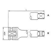 Action Verlengstuk DO7014-0-050 -  1/4" x 50