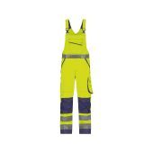 Dassy Bretelbroek Malmedy PESCO74 Fluogeel/Marineblauw Maat 52 Kort