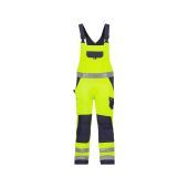 Dassy Bretelbroek Toulouse PESCO74 Fluogeel/Marineblauw Maat 62