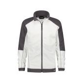 Dassy Fleecevest Kazan PES16 Wit/Cementgrijs Maat 4XL
