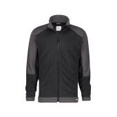 Dassy Fleecevest Kazan PES16 Zwart/Cementgrijs Maat 4XL