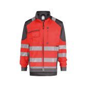 Dassy Hoge zichtbaarheidsvest Orlando PESCO74 Fluorood/Cementgrijs Maat L