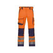 Dassy Hogezichtbaarheidsbroek Chicago PESCO74 Fluo-oranje/Marineblauw Maat 46