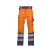 Dassy Hogezichtbaarheidsbroek Lancaster PESCO74 Fluo-oranje/Marineblauw Maat 52 Lang