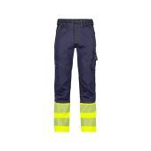 Dassy Hogezichtbaarheidsbroek Princeton PESCOSPA76 Marineblauw/Fluogeel Maat 48 Kort