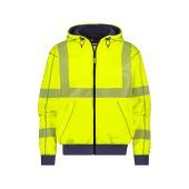 Dassy Hogezichtbaarheidshoodie Evans PESCO84 Fluogeel/Marineblauw Maat XS