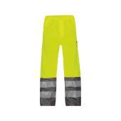 Dassy Hogezichtbaarheidsregenbroek Sola PES70 Fluogeel/Cementgrijs Maat M
