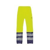 Dassy Hogezichtbaarheidsregenbroek Sola PES70 Fluogeel/Marineblauw Maat L