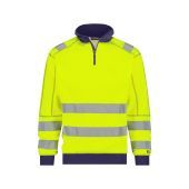 Dassy Hogezichtbaarheidssweater Denver PESCO84 Fluogeel/Marineblauw Maat 3XL