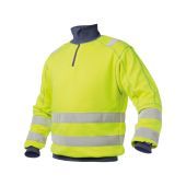 Dassy Hogezichtbaarheidssweater Denver PESCO84 Fluogeel/Marineblauw Maat L