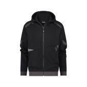 Dassy Hoodie Lunax COPES80 Zwart/Antracietgrijs Maat XS
