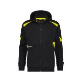 Dassy Hoodie Santos COPES86 Zwart/Fluogeel Maat S