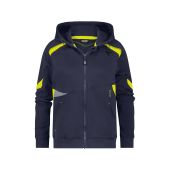 Dassy Hoodie voor dames Santos Women COPES86 Nachtblauw/Fluogeel Maat L