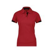 Dassy Polo Traxion Women PES44 Rood/Zwart Maat S